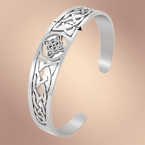 Imagen de + 9 Modelos  para Seleccionar de  Brazalete Nudo de Bruja CURADO Ajustable de ACERO INOXIDABLE Espesor de 2 mm Alta Durabilidad para Uso Rudo  X1BRA