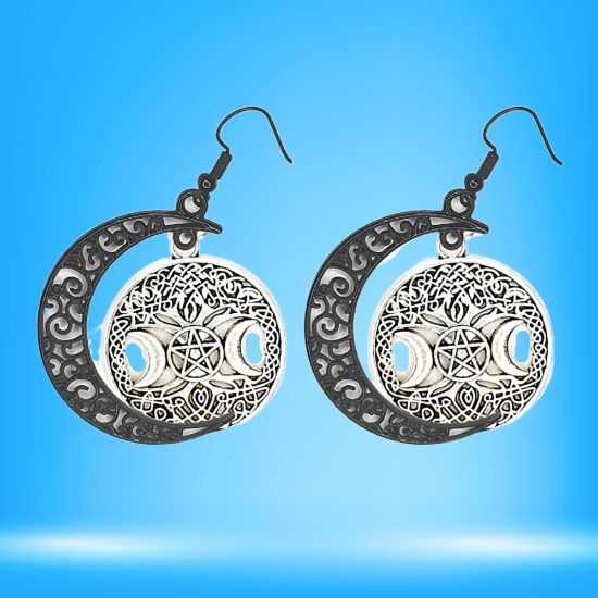 Imagen de  3 Poderosos Simbolos Protectores en Un Dije Curado ( Arbol de la Vida + Pentagrama + Triple Luna) Hecate / Hekate Varios Modelos para Escoger -X1