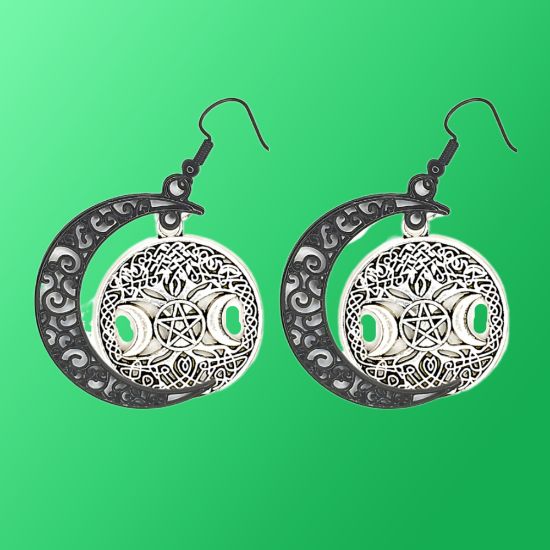 Imagen de  3 Poderosos Simbolos Protectores en Un Dije Curado ( Arbol de la Vida + Pentagrama + Triple Luna) Hecate / Hekate Varios Modelos para Escoger -X1