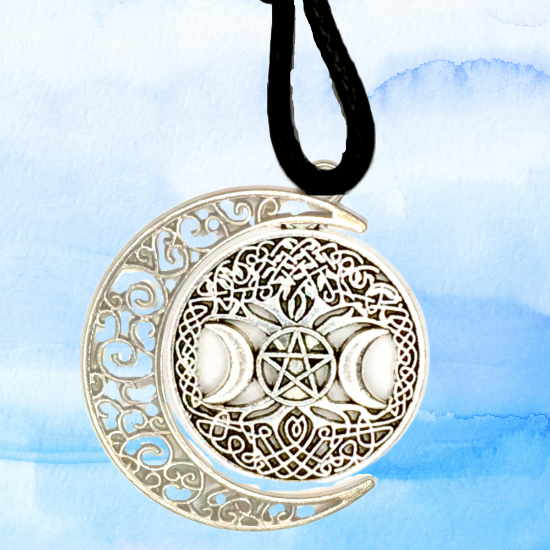 Imagen de  3 Poderosos Simbolos Protectores en Un Dije Curado ( Arbol de la Vida + Pentagrama + Triple Luna) Hecate / Hekate Varios Modelos para Escoger -X1