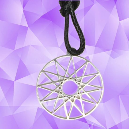 Imagen de 1 Dije Curado o Intensionado Estrella de 12 Puntas o Estrella de Dios 30x30mm el mas Completo y Poderoso Simbolo Protector de Acero Inoxidable en Pulsera, LLavero  o Collar-X1