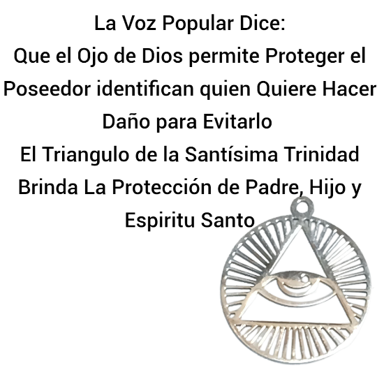Imagen de 1 Dije Ojo de Dios + Santisima Trinidad 20x20mm Curado o Intensionado Acero Inoxidable Alta Durabilidad en Pulsera o Llavero o Collar+4 Modelos para Escoger -x1
