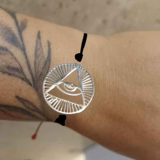 Imagen de 1 Dije Ojo de Dios + Santisima Trinidad 20x20mm Curado o Intensionado Acero Inoxidable Alta Durabilidad en Pulsera o Llavero o Collar+4 Modelos para Escoger -x1