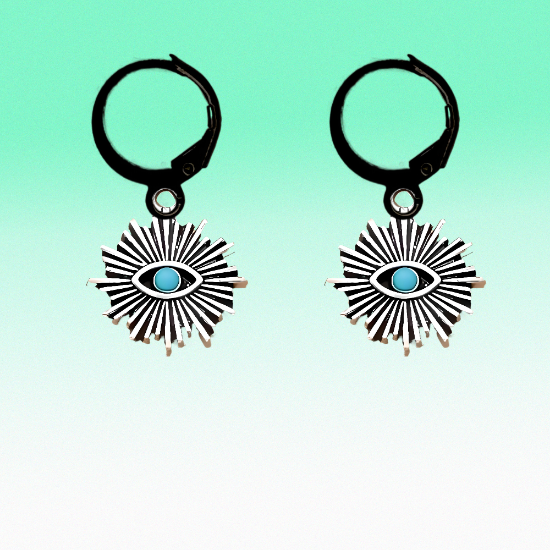 Imagen de 1 Dije Ojo de Dios + Santisima Trinidad 20x20mm Curado o Intensionado Acero Inoxidable Alta Durabilidad en Pulsera o Llavero o Collar+4 Modelos para Escoger -x1