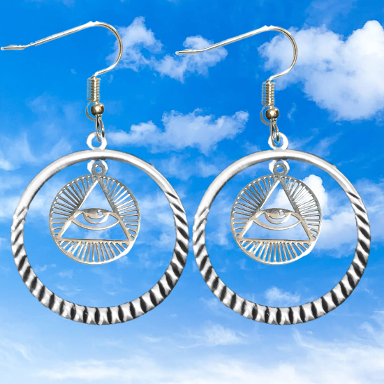 Imagen de 1 Dije Ojo de Dios + Santisima Trinidad 20x20mm Curado o Intensionado Acero Inoxidable Alta Durabilidad en Pulsera o Llavero o Collar+4 Modelos para Escoger -x1