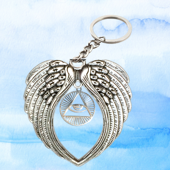 Imagen de 1 Dije Ojo de Dios + Santisima Trinidad 20x20mm Curado o Intensionado Acero Inoxidable Alta Durabilidad en Pulsera o Llavero o Collar+4 Modelos para Escoger -x1