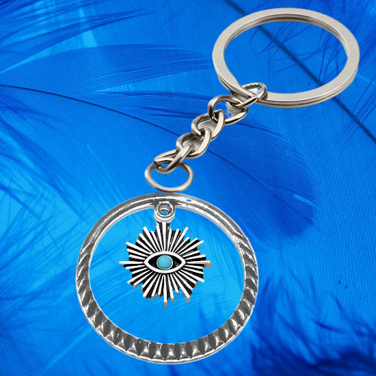 Imagen de 1 Dije Ojo de Dios + Santisima Trinidad 20x20mm Curado o Intensionado Acero Inoxidable Alta Durabilidad en Pulsera o Llavero o Collar+4 Modelos para Escoger -x1