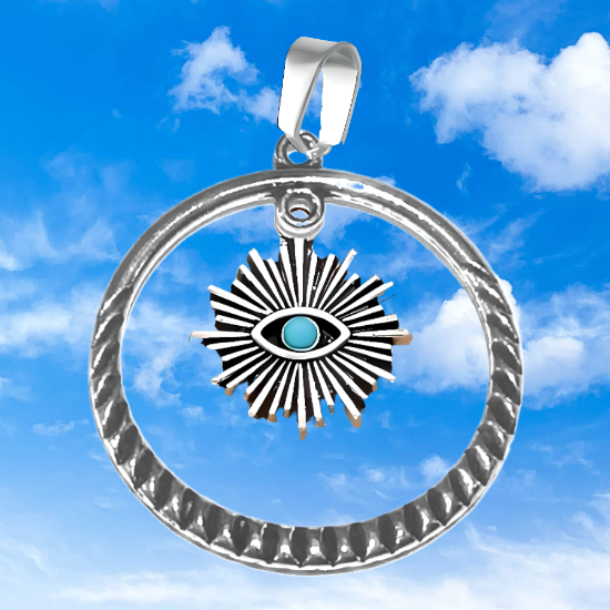 Imagen de 1 Dije Ojo de Dios + Santisima Trinidad 20x20mm Curado o Intensionado Acero Inoxidable Alta Durabilidad en Pulsera o Llavero o Collar+4 Modelos para Escoger -x1