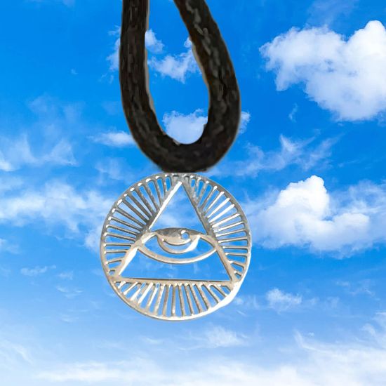 Imagen de 1 Dije Ojo de Dios + Santisima Trinidad 20x20mm Curado o Intensionado Acero Inoxidable Alta Durabilidad en Pulsera o Llavero o Collar+4 Modelos para Escoger -x1