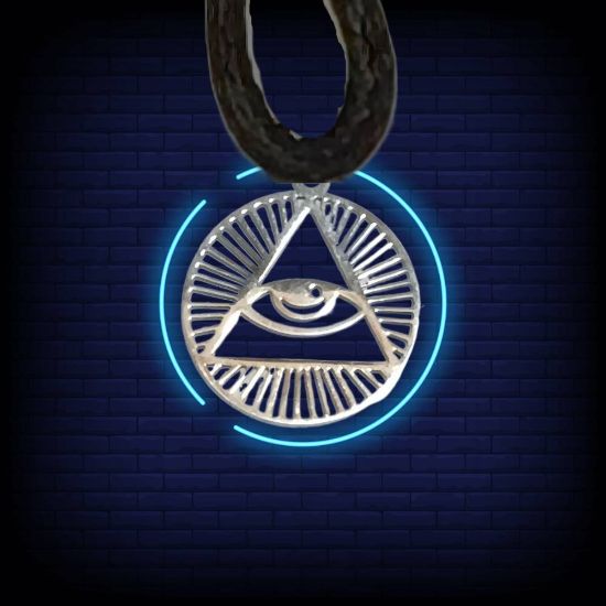 Imagen de 1 Dije Ojo de Dios + Santisima Trinidad 20x20mm Curado o Intensionado Acero Inoxidable Alta Durabilidad en Pulsera o Llavero o Collar+4 Modelos para Escoger -x1