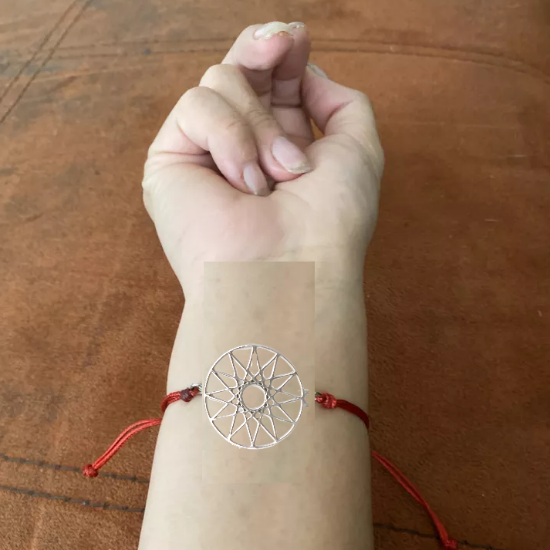 Imagen de 1 Dije Curado o Intensionado Estrella de 12 Puntas o Estrella de Dios 30x30mm el mas Completo y Poderoso Simbolo Protector de Acero Inoxidable en Pulsera, LLavero  o Collar-X1