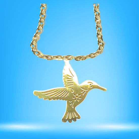 Imagen de Hermoso Dije Colibri Grande Acero Inoxidable  en Aretes, Dije/Collar o Juego Alta Durabilidad+ 9 Modelos a Escoger X1col