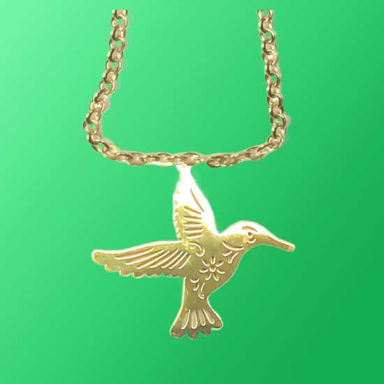 Imagen de Hermoso Dije Colibri Grande Acero Inoxidable  en Aretes, Dije/Collar o Juego Alta Durabilidad+ 9 Modelos a Escoger X1col