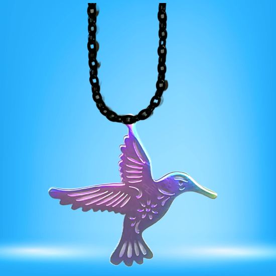 Imagen de Hermoso Dije Colibri Grande Acero Inoxidable  en Aretes, Dije/Collar o Juego Alta Durabilidad+ 9 Modelos a Escoger X1col