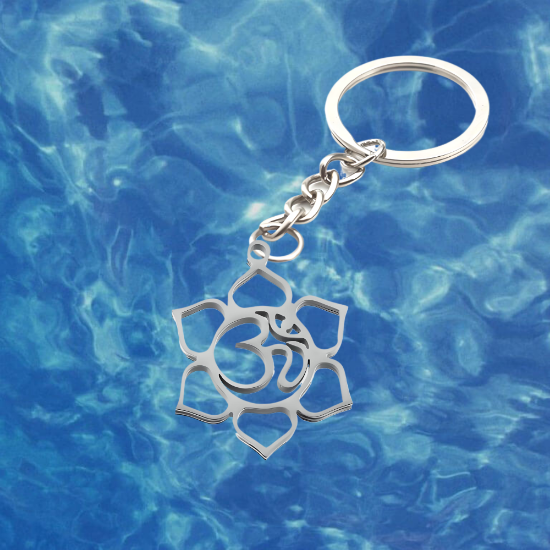 Imagen de Flor de Loto + Om Mediano o Grande o 3D (Meditacion Yoga ) Dije, Collar o LLavero+ 20 Modelos Para Escoger -x1om