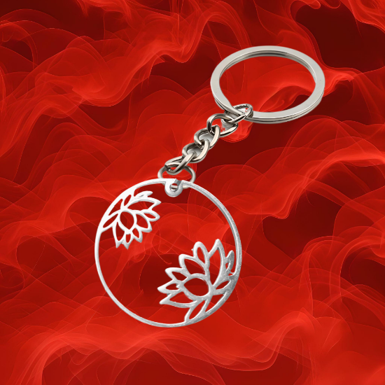 Imagen de Flor de Loto Mediana o Grande Acero Inoxidable (Meditacion Yoga ) Dije, Collar o LLavero x1loto