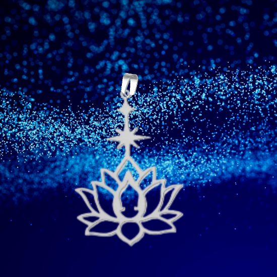 Imagen de Flor de Loto Mediana o Grande Acero Inoxidable (Meditacion Yoga ) Dije, Collar o LLavero x1loto