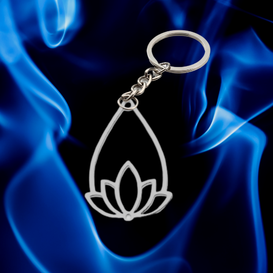 Imagen de Flor de Loto Mediana o Grande Acero Inoxidable (Meditacion Yoga ) Dije, Collar o LLavero x1loto