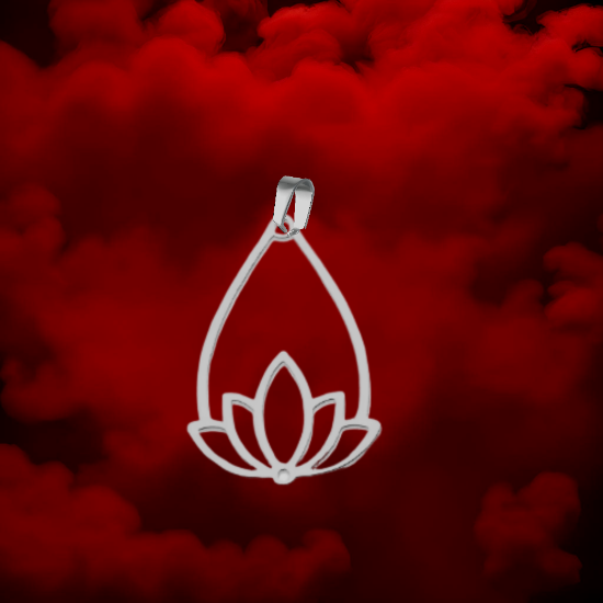 Imagen de Flor de Loto Mediana o Grande Acero Inoxidable (Meditacion Yoga ) Dije, Collar o LLavero x1loto