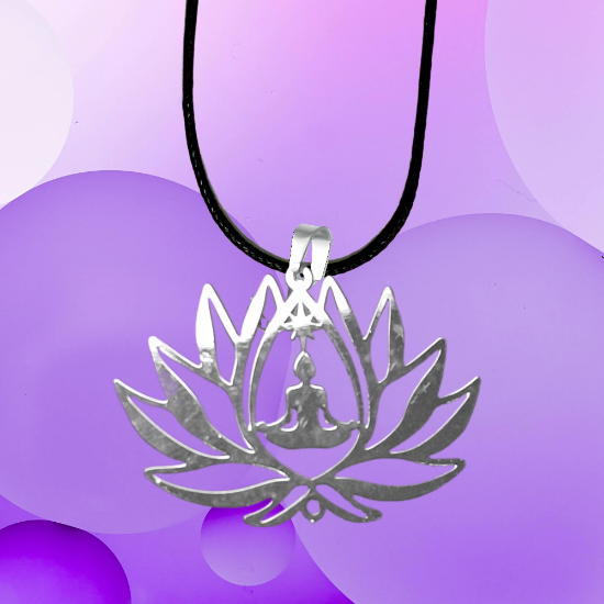Imagen de Flor de Loto Mediana o Grande Acero Inoxidable (Meditacion Yoga ) Dije, Collar o LLavero x1loto
