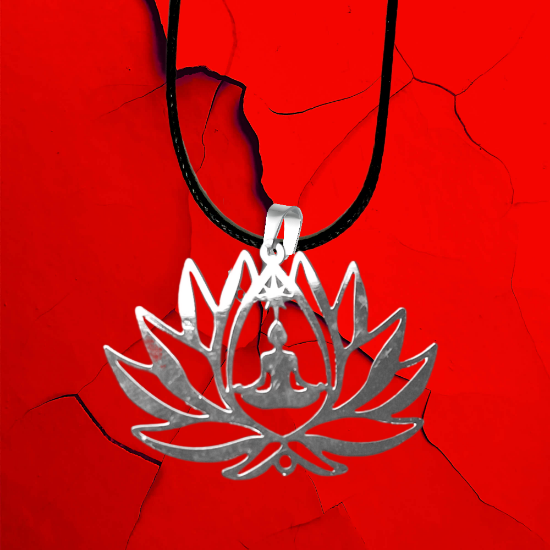 Imagen de Flor de Loto Mediana o Grande Acero Inoxidable (Meditacion Yoga ) Dije, Collar o LLavero x1loto