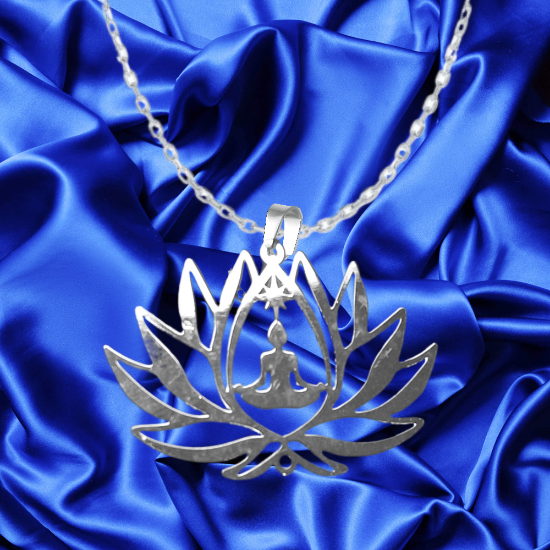 Imagen de Flor de Loto Mediana o Grande Acero Inoxidable (Meditacion Yoga ) Dije, Collar o LLavero x1loto