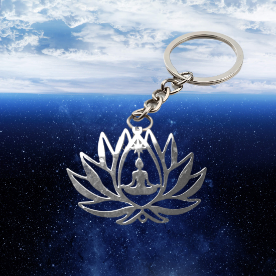 Imagen de Flor de Loto Mediana o Grande Acero Inoxidable (Meditacion Yoga ) Dije, Collar o LLavero x1loto