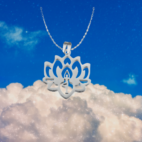 Imagen de Flor de Loto Mediana o Grande Acero Inoxidable (Meditacion Yoga ) Dije, Collar o LLavero x1loto