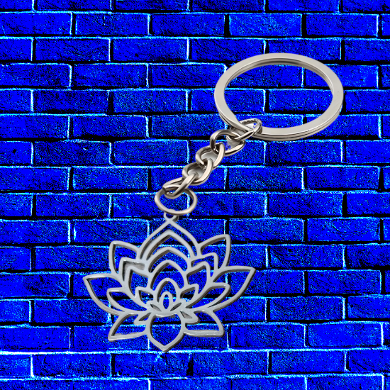 Imagen de Flor de Loto Mediana o Grande Acero Inoxidable (Meditacion Yoga ) Dije, Collar o LLavero x1loto