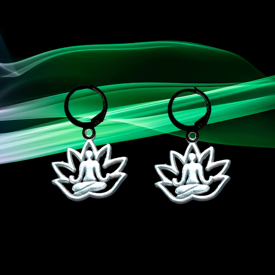 Imagen de Om o Flor de Loto ( Meditacion Yoga ) en Aretes o Arracaditas x1loto