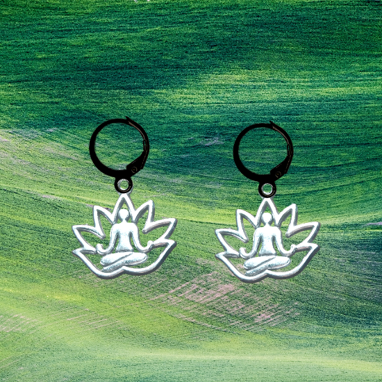 Imagen de Om o Flor de Loto ( Meditacion Yoga ) en Aretes o Arracaditas x1loto