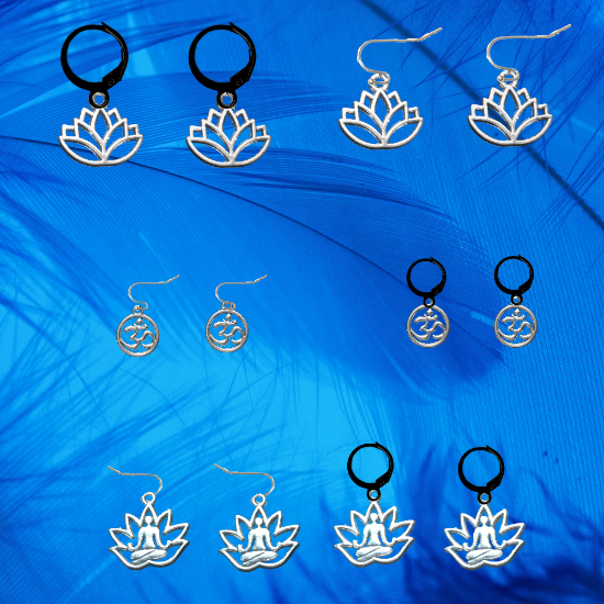 Imagen de Om o Flor de Loto ( Meditacion Yoga ) en Aretes o Arracaditas x1loto