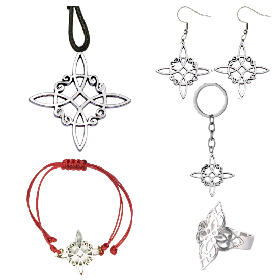 Imagen de Juego Nudo de Bruja  Z Curado Uso Rudo (Aretes, Dije+ Anillo+ Llavero+ Pulsera)+ 10 Combnaciones para Escoger X1 - Alta Durabilidad-Lopi