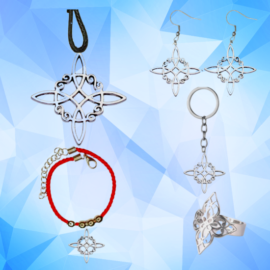 Imagen de Juego Nudo de Bruja  Z Curado Uso Rudo (Aretes, Dije+ Anillo+ Llavero+ Pulsera)+ 10 Combnaciones para Escoger X1 - Alta Durabilidad-Lopi