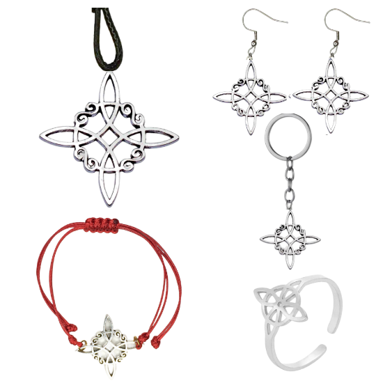Imagen de Juego Nudo de Bruja  Z Curado Uso Rudo (Aretes, Dije+ Anillo+ Llavero+ Pulsera)+ 10 Combnaciones para Escoger X1 - Alta Durabilidad-Lopi