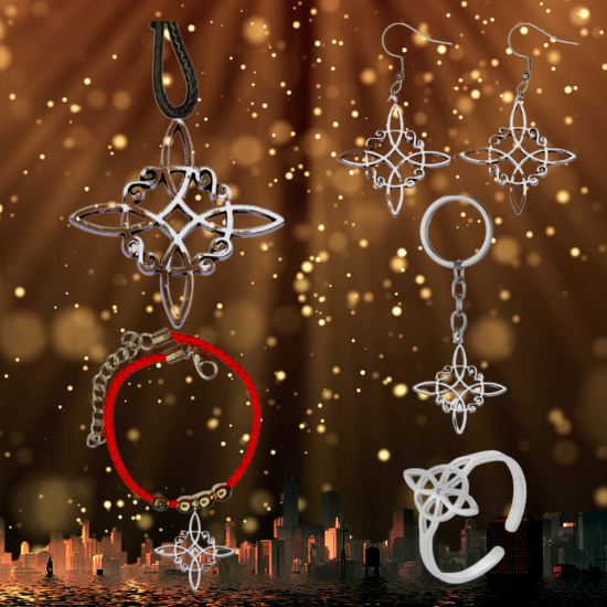 Imagen de Juego Nudo de Bruja  Z Curado Uso Rudo (Aretes, Dije+ Anillo+ Llavero+ Pulsera)+ 10 Combnaciones para Escoger X1 - Alta Durabilidad-Lopi