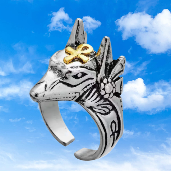 Imagen de 1 Anillo  Egipcio 9 Modelos para Escoger ( Escarabajo, Ank, Ojo de Horus, Anubis, Esfinge, Osiris, Bastet, IBIS, Rha) a Escoger  con  Poderosa Simbolo  deProteccion Activada Ajustable Alta Durabilidad de Uso Rudo X12Egip
