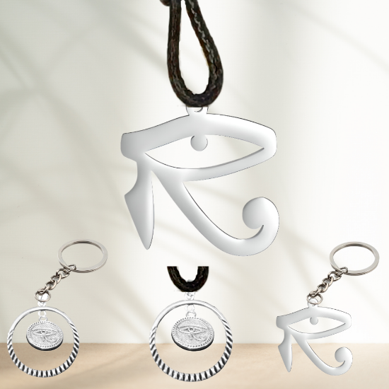 Imagen de  Dije Ojo Horus Poderoso Talisman Activado e n Collar o Llaver  + 4 Modelos para Escoger  x12egip
