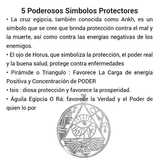 Imagen de Dije  Ank o Llave de la Vida con o sin  Ojo Horus  con o sin  5  Simbolos Poderoso Talisman Activado e n Collar o Llavero  + 6 Modelos para Escoger  x12egip