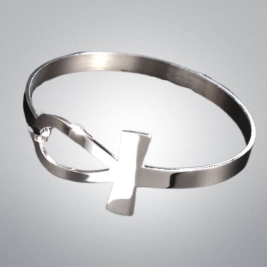 Imagen de 1 Brazalete o 1 Anillo o  1Juego (1 Brazalete + 1 Anillo ) de Cruz Egipcia o Llave de la Vida  ACERO INOXIDABLE Y AJUSTABLE C. Plata  Poderosa Proteccion ACTVADA  Talisman Protector Alta Durabilidad de Uso Rudo / 5 Modelos Para Escoger x12egip