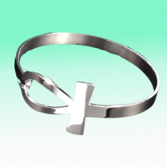 Imagen de 1 Brazalete o 1 Anillo o  1Juego (1 Brazalete + 1 Anillo ) de Cruz Egipcia o Llave de la Vida  ACERO INOXIDABLE Y AJUSTABLE C. Plata  Poderosa Proteccion ACTVADA  Talisman Protector Alta Durabilidad de Uso Rudo / 5 Modelos Para Escoger x12egip