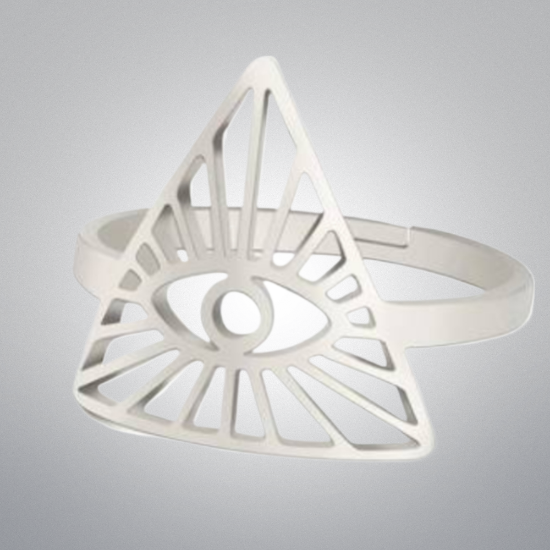 Imagen de 1 Dije Ojo de Dios + Santisima Trinidad 20x20mm Curado o Intensionado Acero Inoxidable Alta Durabilidad en Pulsera o Llavero o Collar+4 Modelos para Escoger -x1