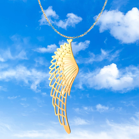 Imagen de Hermosas Alas de Angel Acero Inoxidable en Aretes o Dije-Collar+ de 9 modelos para Escoger x1-alas