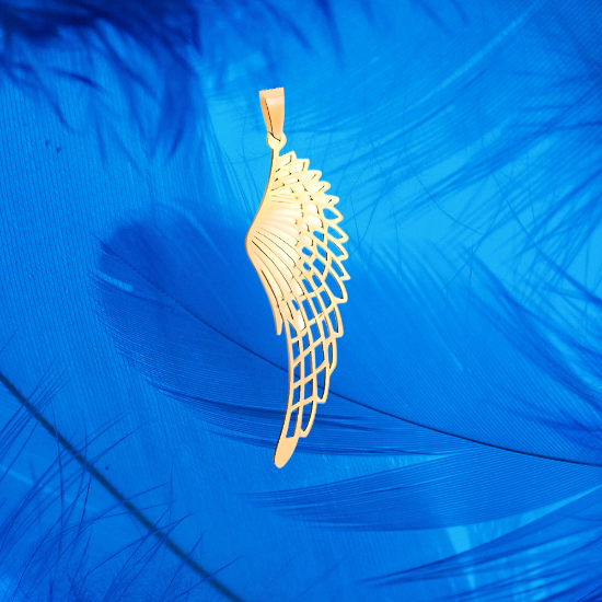 Imagen de Hermosas Alas de Angel Acero Inoxidable en Aretes o Dije-Collar+ de 9 modelos para Escoger x1-alas