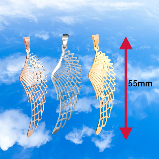 Imagen de Hermosas Alas de Angel Acero Inoxidable en Aretes o Dije-Collar+ de 9 modelos para Escoger x1-alas