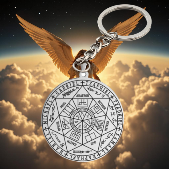 Imagen de 1 Poderoso Dije Activado 7 Arcangeles (PROTECCION DE LOS 7 ARCANGELES) Dije Solo o en Alas de Angel en Collar o Llavero+ 4 Modelos a Escoger X17Arc 