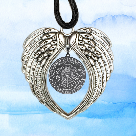 Imagen de 1 Poderoso Dije Activado 7 Arcangeles (PROTECCION DE LOS 7 ARCANGELES) Dije Solo o en Alas de Angel en Collar o Llavero+ 4 Modelos a Escoger X17Arc 