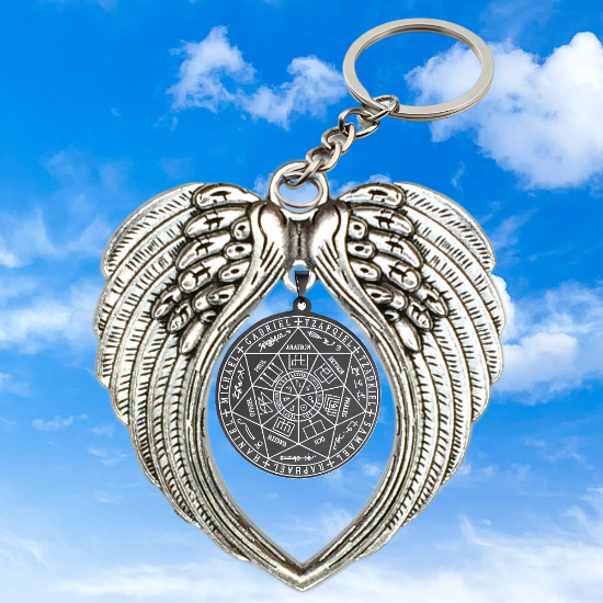 Imagen de 1 Poderoso Dije Activado 7 Arcangeles (PROTECCION DE LOS 7 ARCANGELES) Dije Solo o en Alas de Angel en Collar o Llavero+ 4 Modelos a Escoger X17Arc 