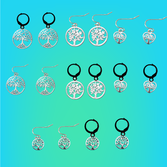 Imagen de Arbol de la Vida en Aretes o Arracaditas + 10 Modelos a escoger x1arb