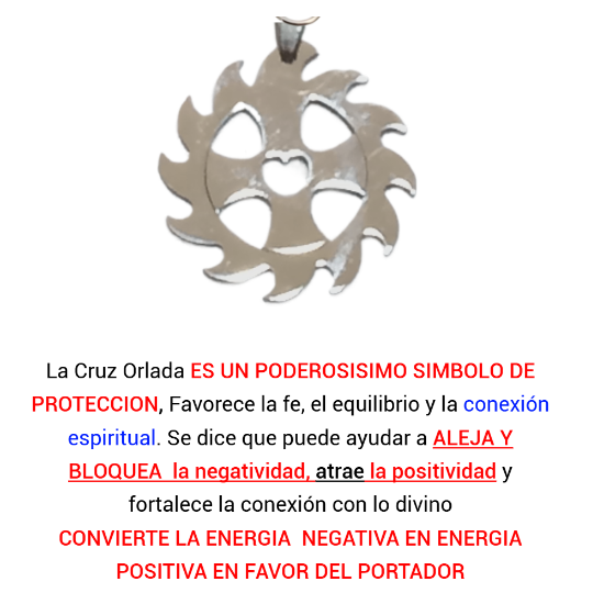 Imagen de 1 Cruz Orlada Acero Inoxidable Poderosisimo Talisman Protector  Curado e Intensionado, Alta Durabilidad En Collar o Llavero o en Alas de Angel x1-Lopi